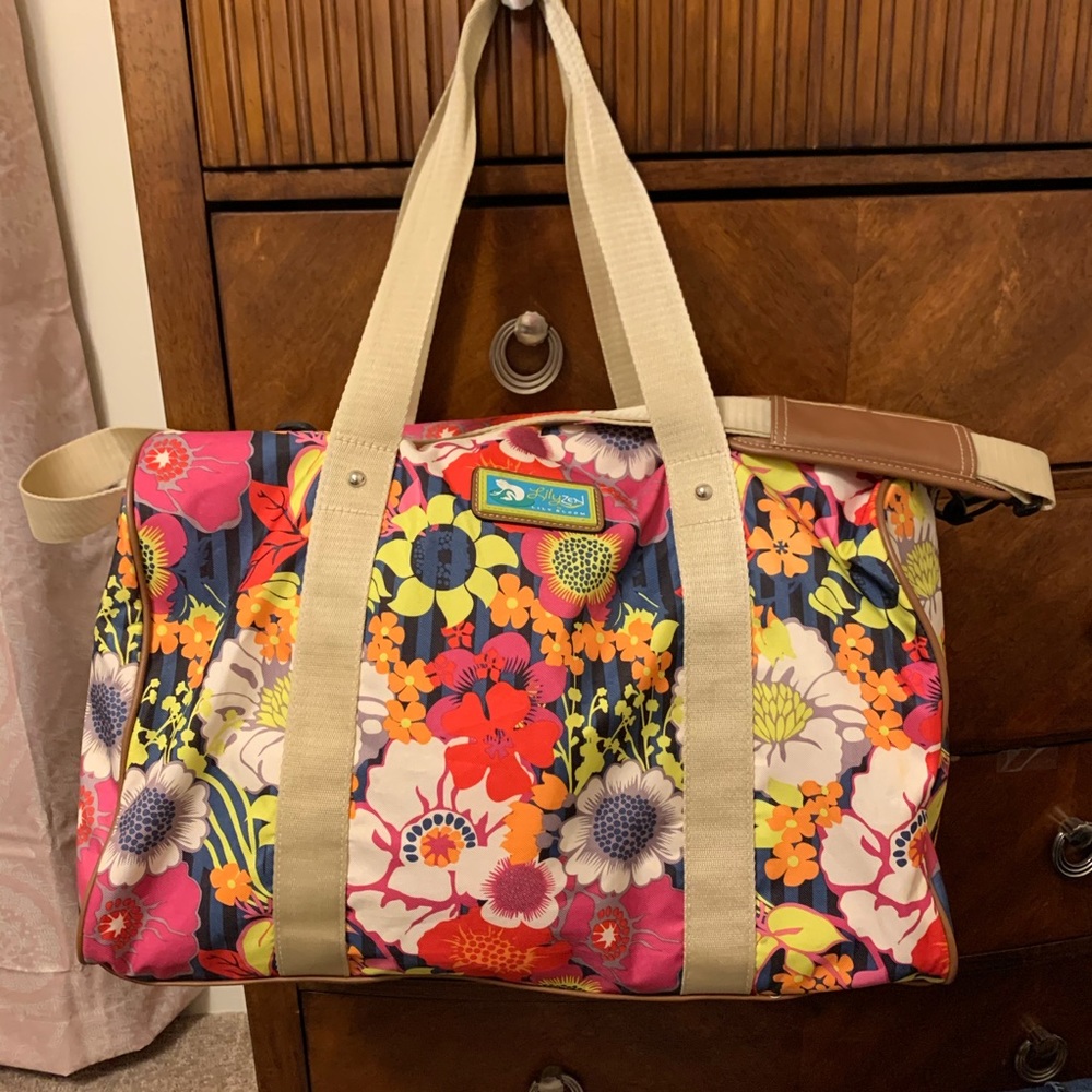 Lily Zen Lily Bloom floral duffel bag pink